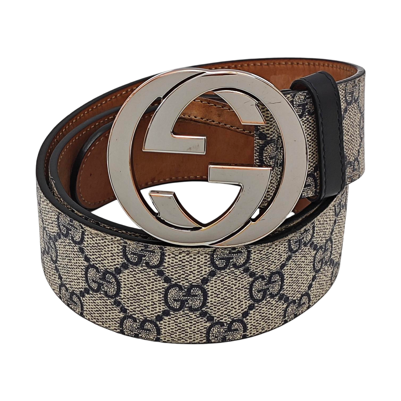 Leather Belt Beige