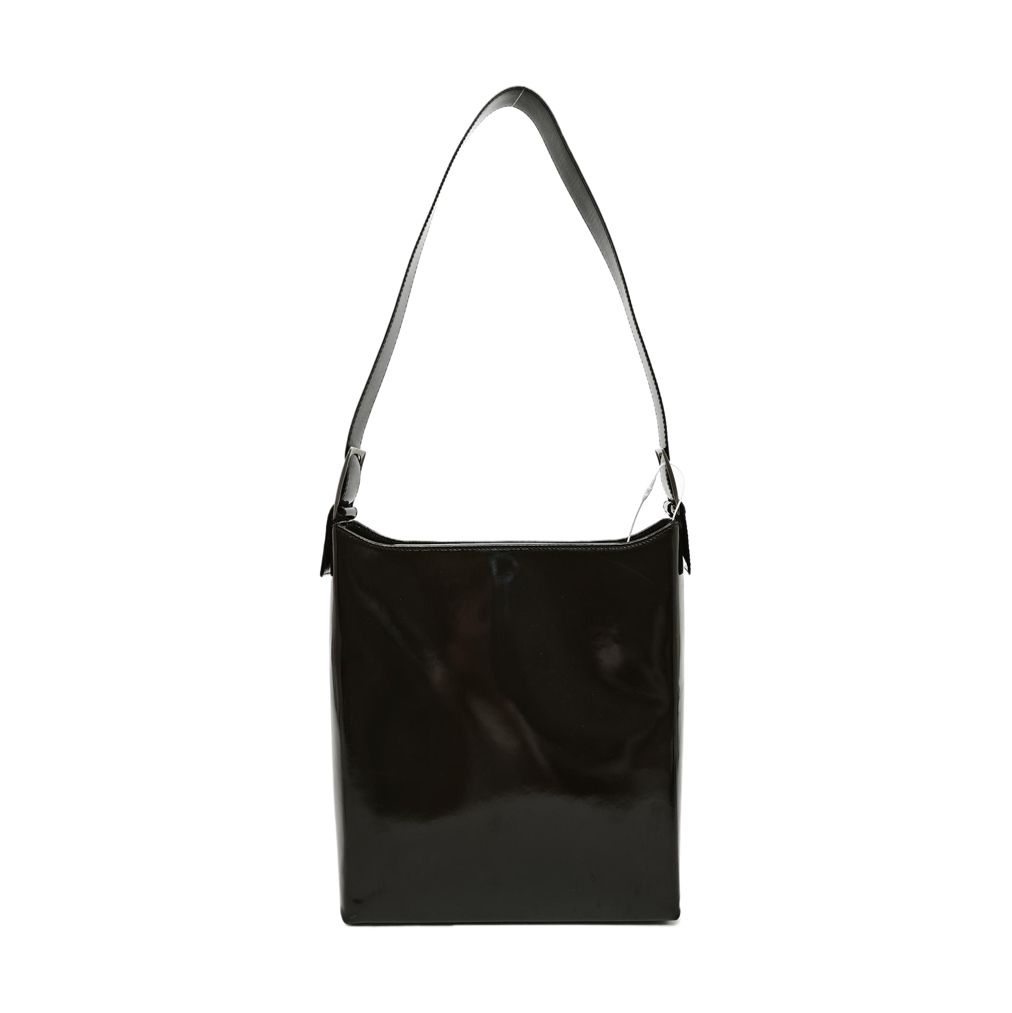 Patent Leather Shoulder Bag Brown