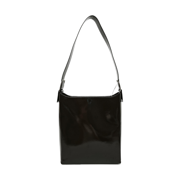 Patent Leather Shoulder Bag Brown