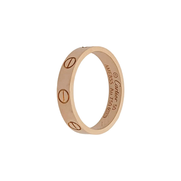 Anillo LOVE oro rosa de 18 quilates Talla EU 50