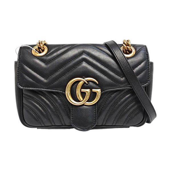 GG Marmont Small Quilted Calfskin Black