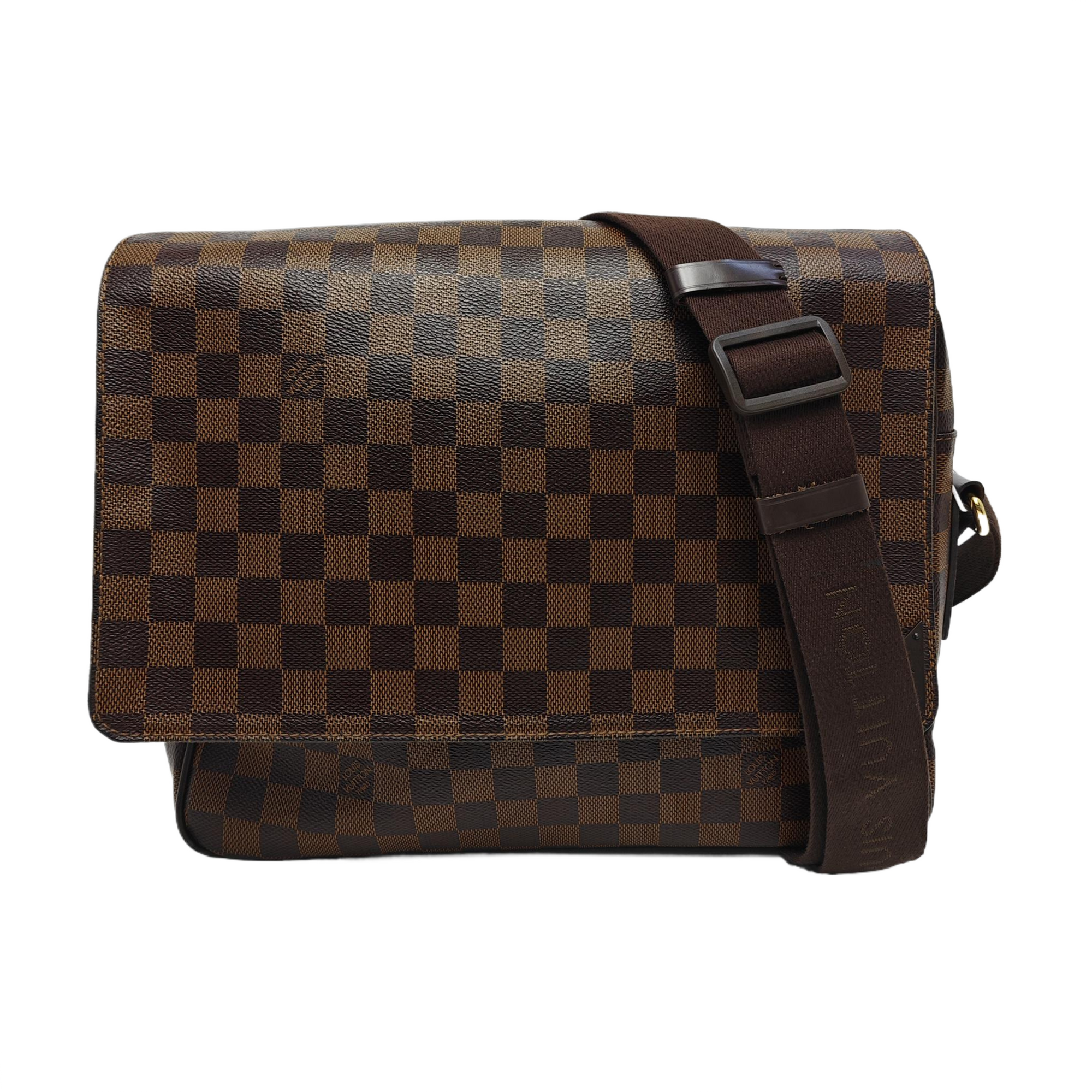 SHELTON MM Damier Ebene Coated Canvas Brown
