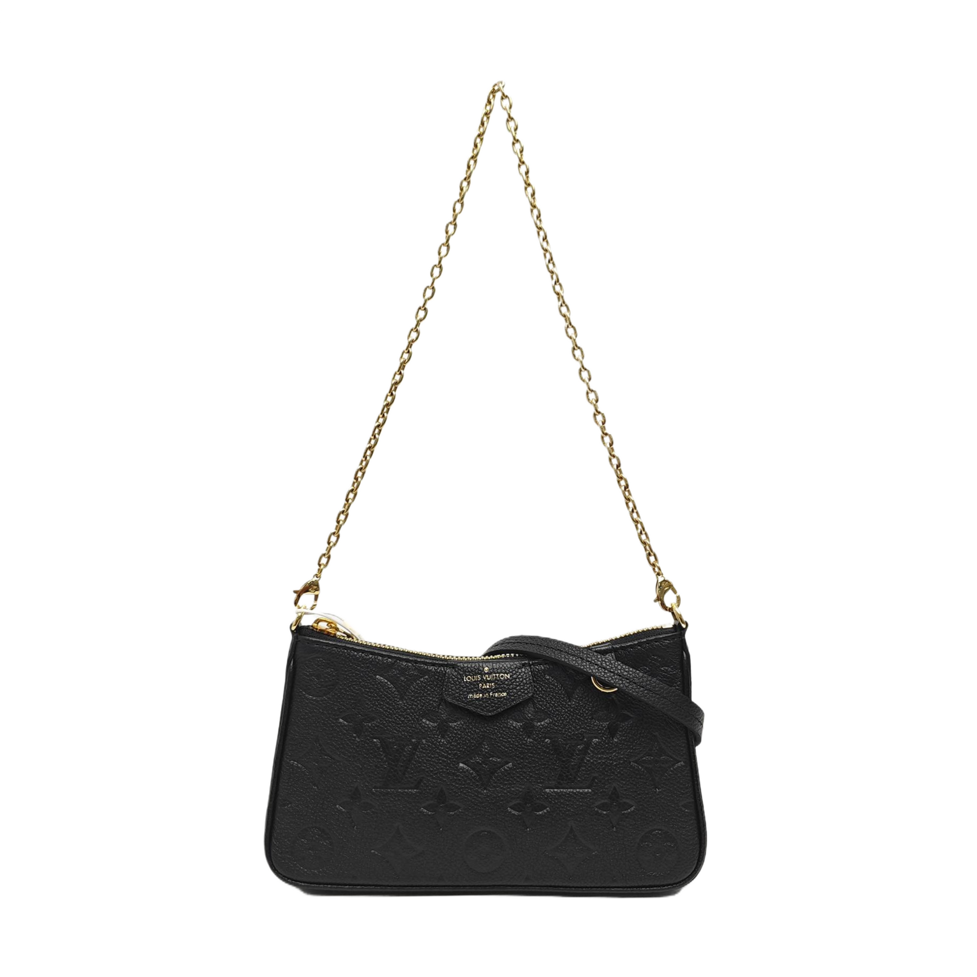 EASY POUCH ON STRAP Monogram Calfskin Black