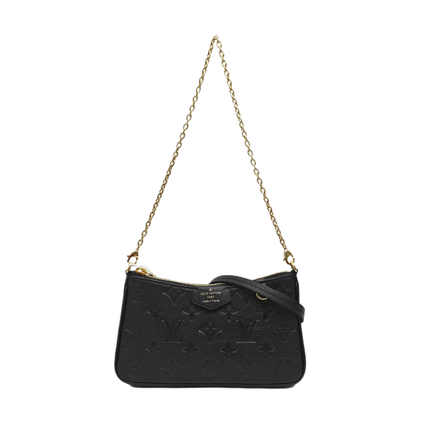 EASY POUCH ON STRAP Monogram Calfskin Black
