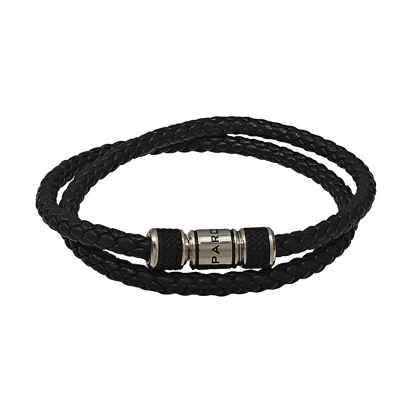 Leather Black Bangle
