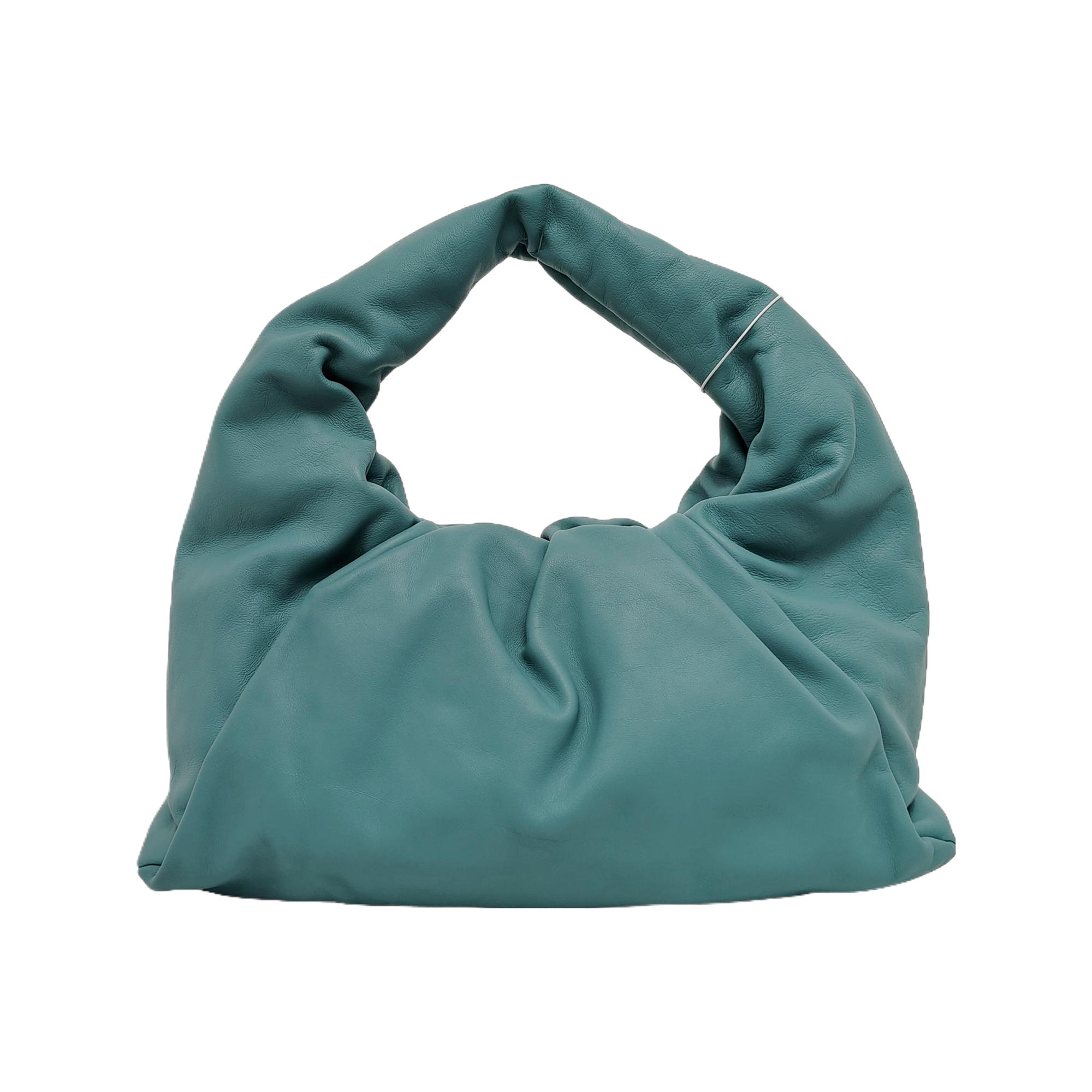 Authenticated pre-owned  The Pouch Calfskin Blue - Top Handle Bag at Looply