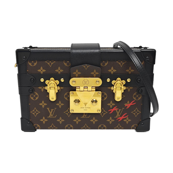 PETITE MALLE Monogram Coated Canvas Brown