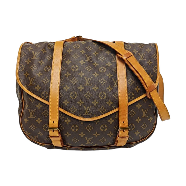 SAUMUR Monogram Coated Canvas Brown