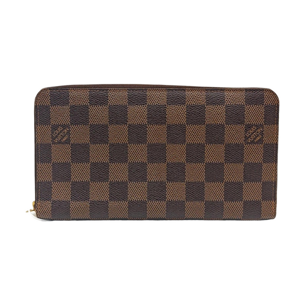 ZIPPY Damier Ebene Coated Canvas Brown Wallet