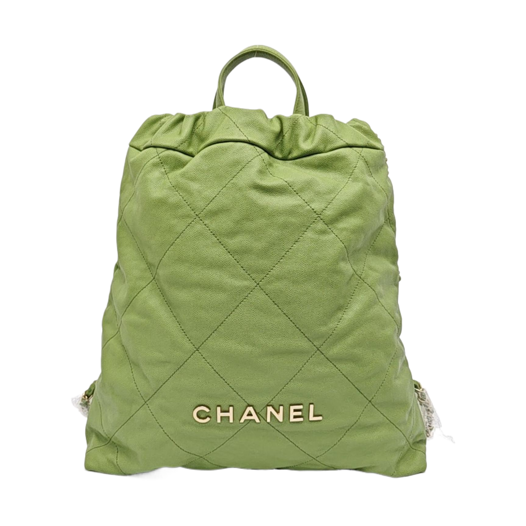 CHANEL 22 Small Quilted Calfskin Green