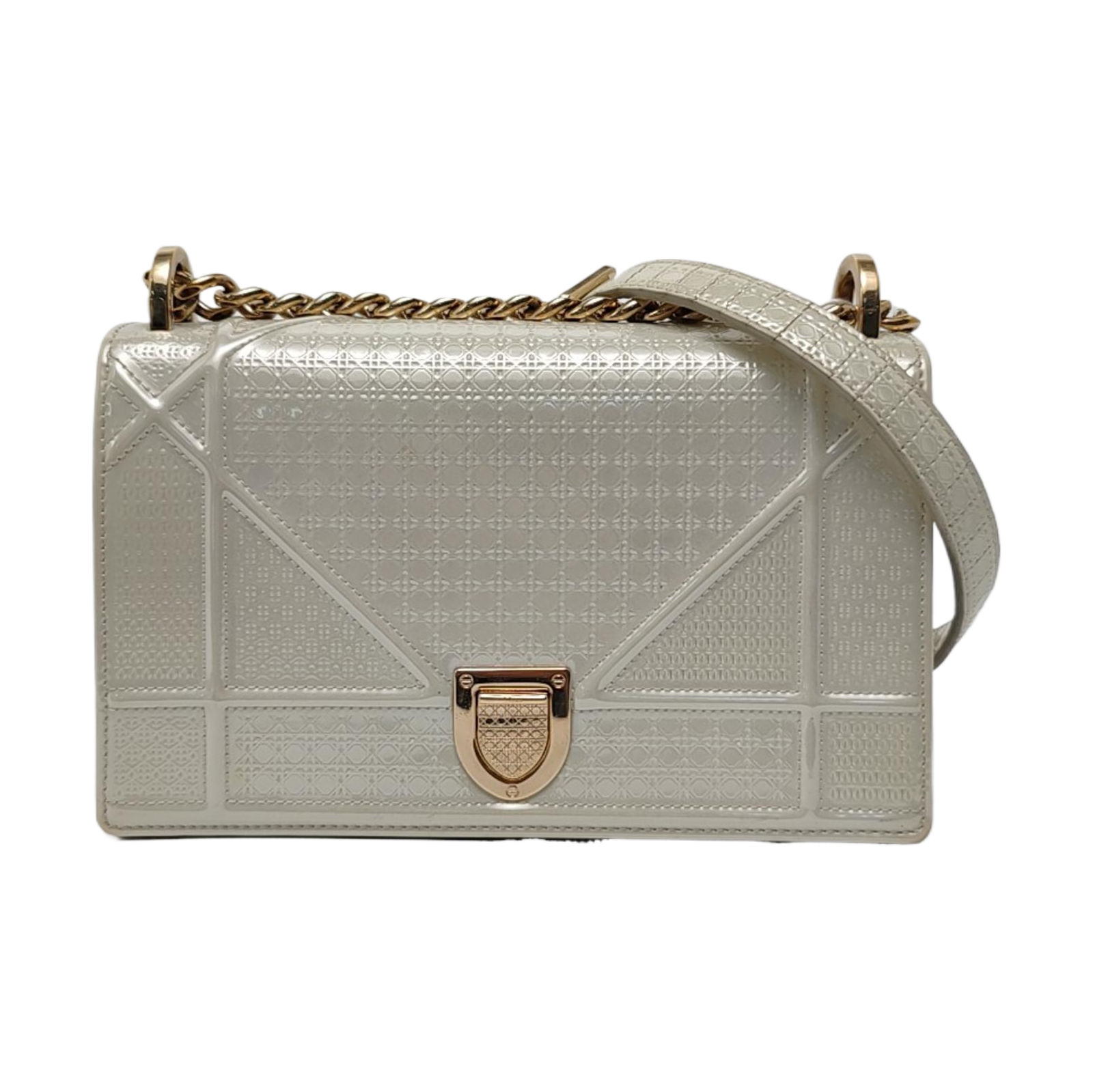 Diorama Small Cannage Calfskin Beige