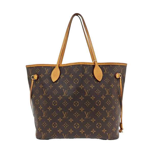 Authenticated pre-owned  NEVERFULL MM Monogram Coated Canvas Brown - Tote Bag at Looply