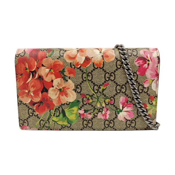 GG Blooms Monogram Coated Canvas Beige