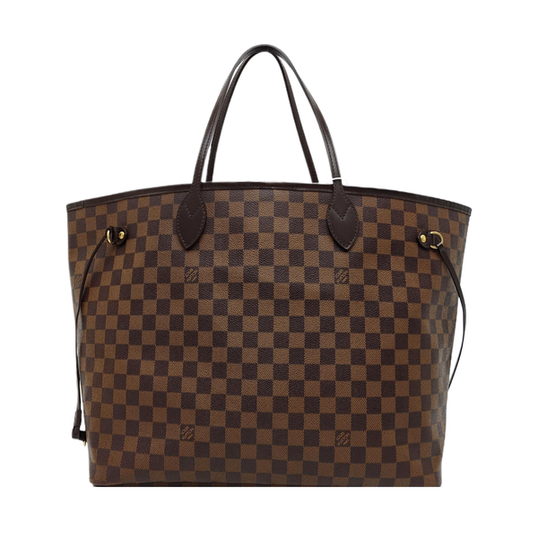 NEVERFULL GM Damier Ebene Coated Canvas Brown