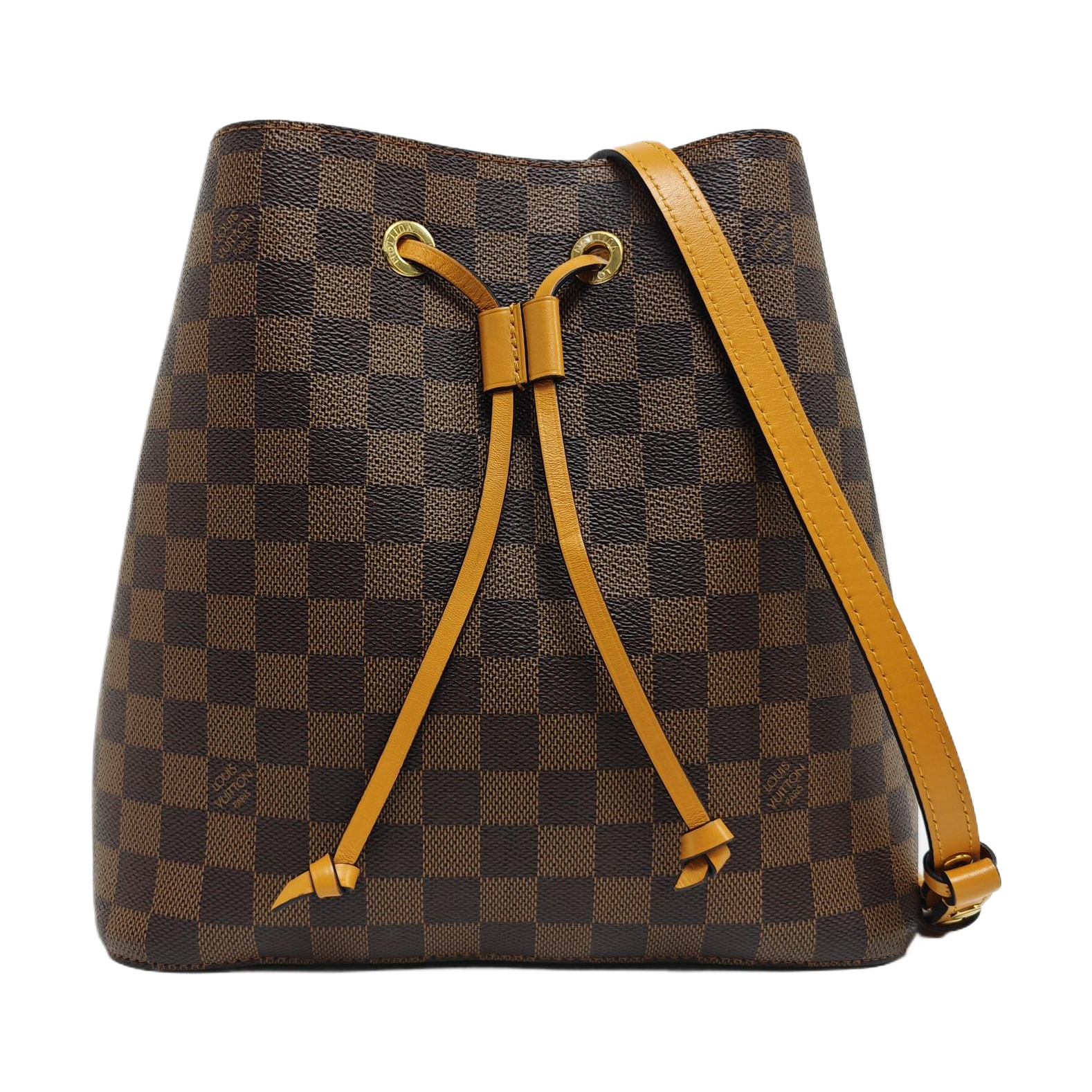 NÉONOÉ MM Damier Ebene Coated Canvas Brown