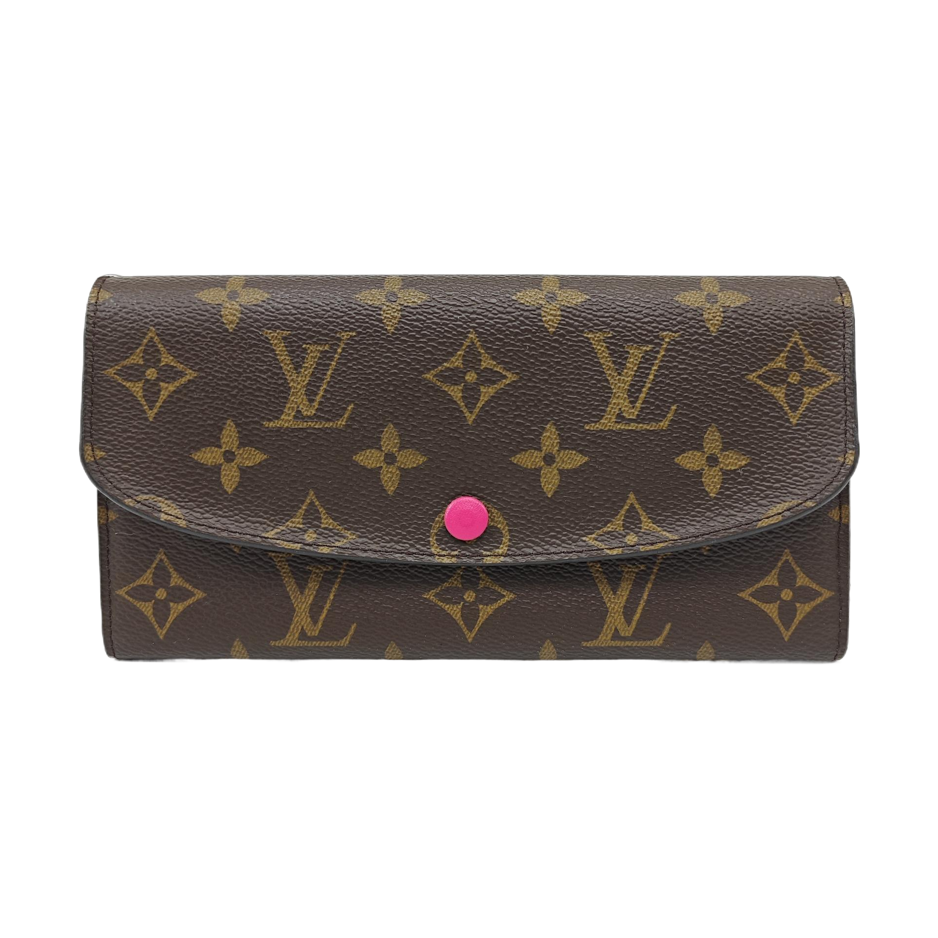 EMILIE Monogram Coated Canvas Brown Wallet