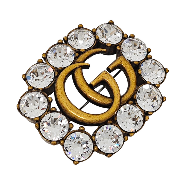 GG Running Metal Gold Brooch
