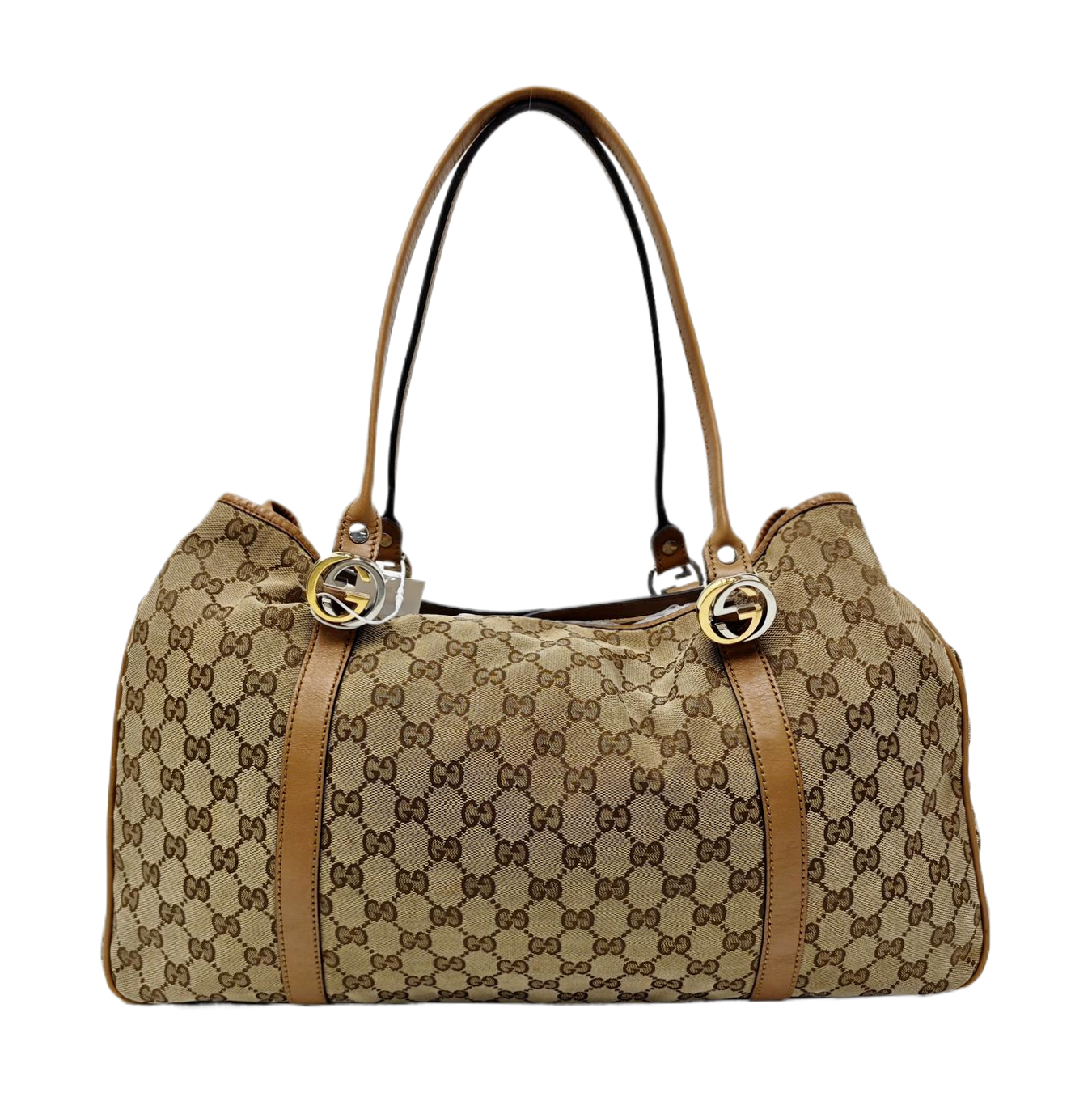 Monogram Canvas Tote Bag Beige