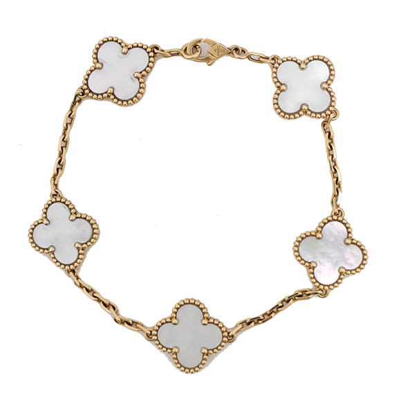Vintage Alhambra 18k Gold Bracelet
