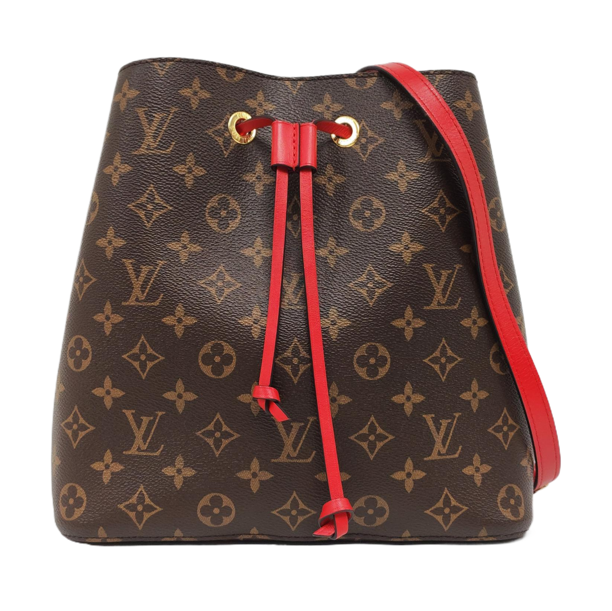 Authenticated pre-owned  NÉONOÉ MM Monogram Coated Canvas Brown - Bucket Bag at Looply