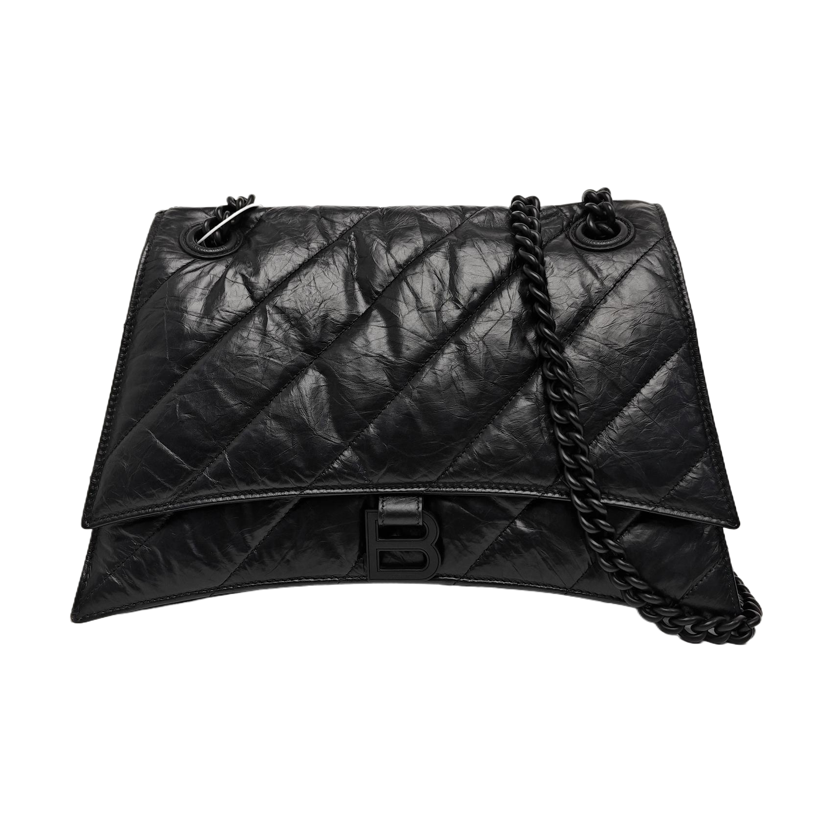 Crush Medium Quilted Calfskin Black
