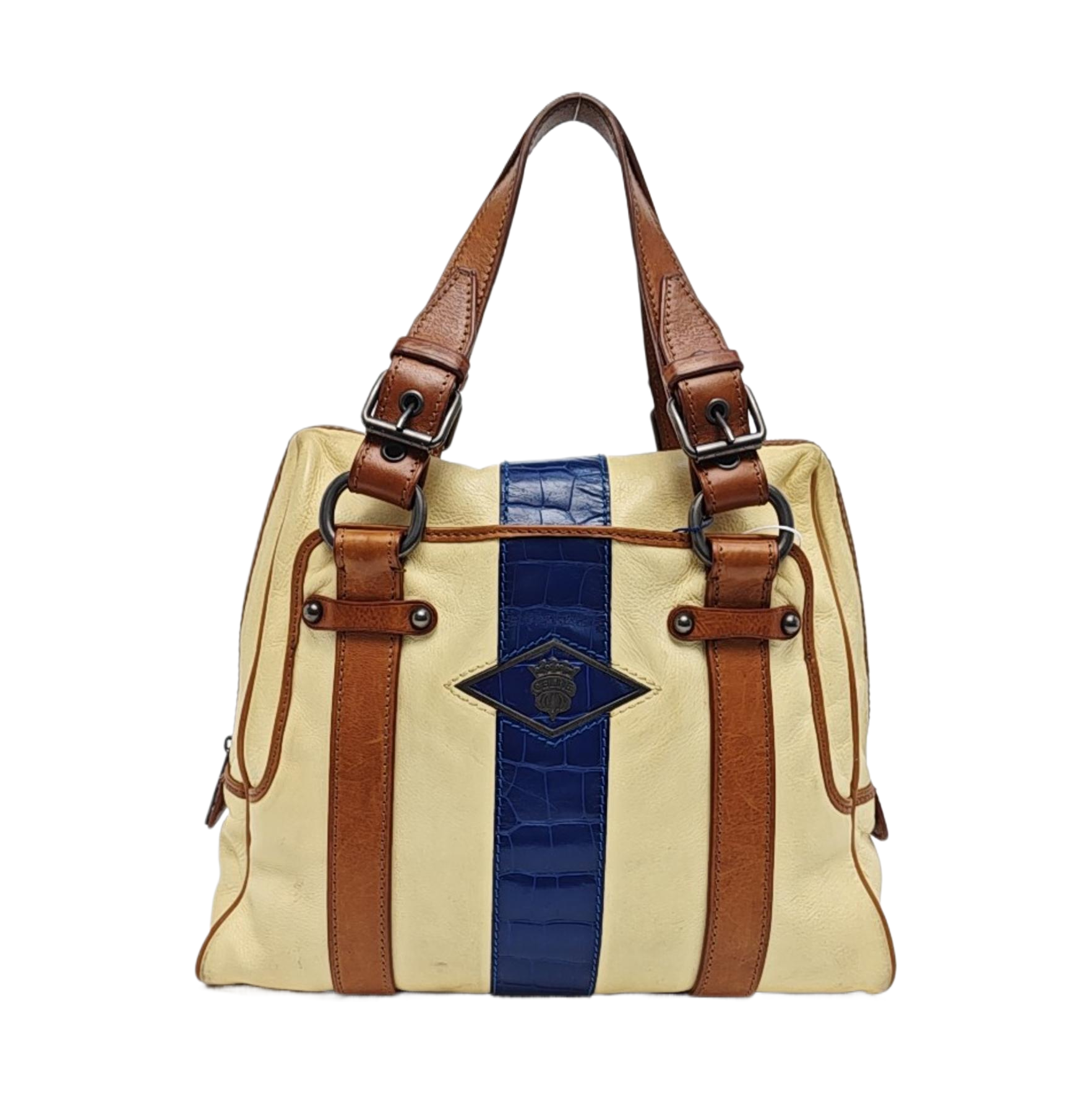 Calfskin Top Handle Bag Beige