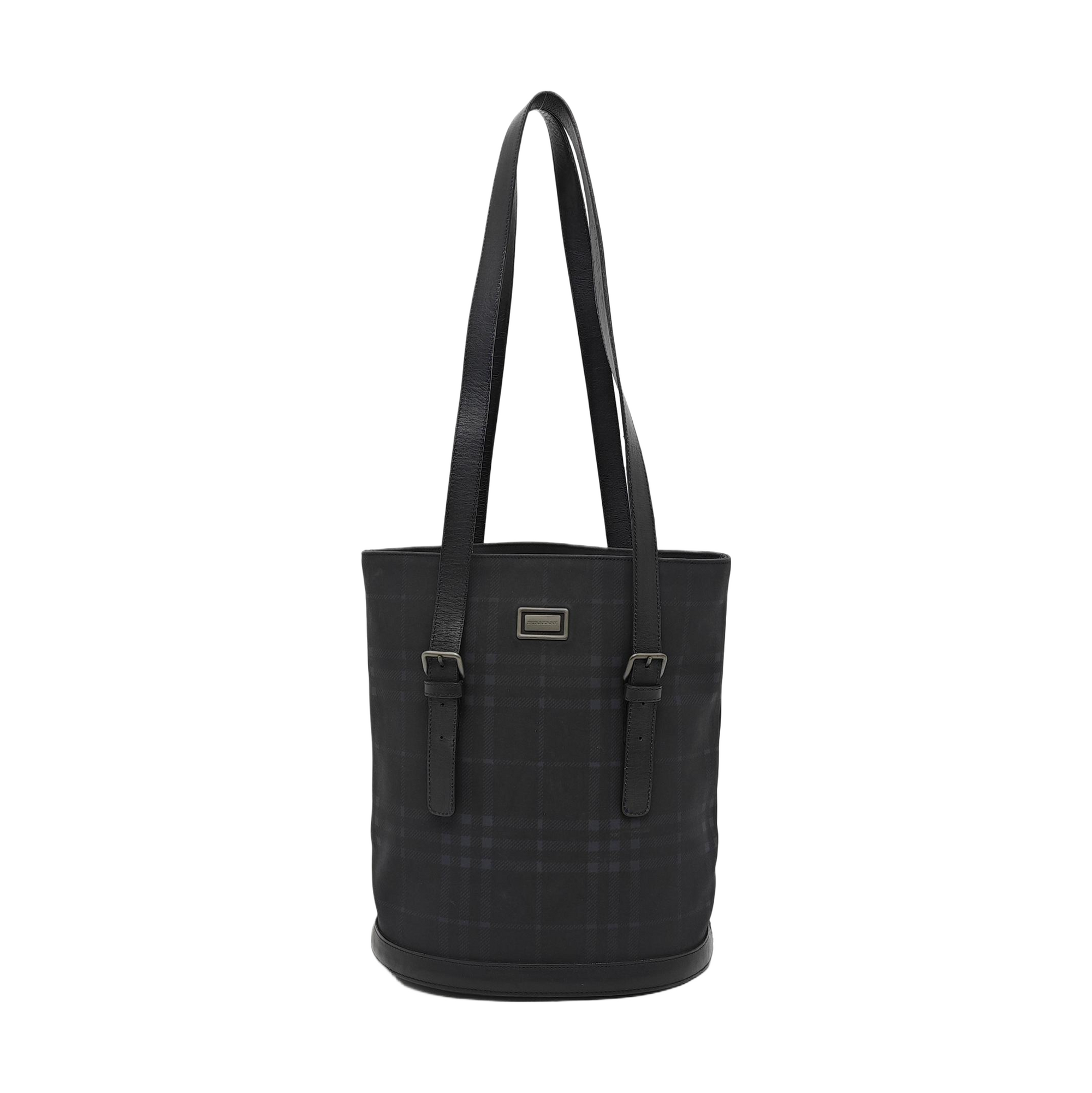 Fabric Bucket Bag Medium Blue