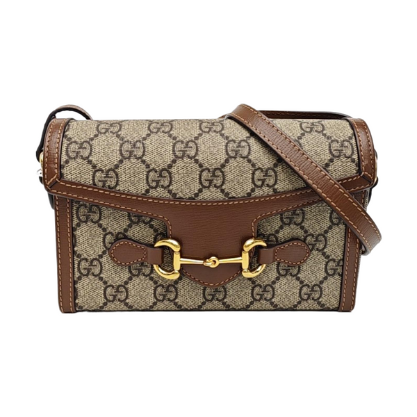 Horsebit 1955 Mini Monogram Coated Canvas Beige