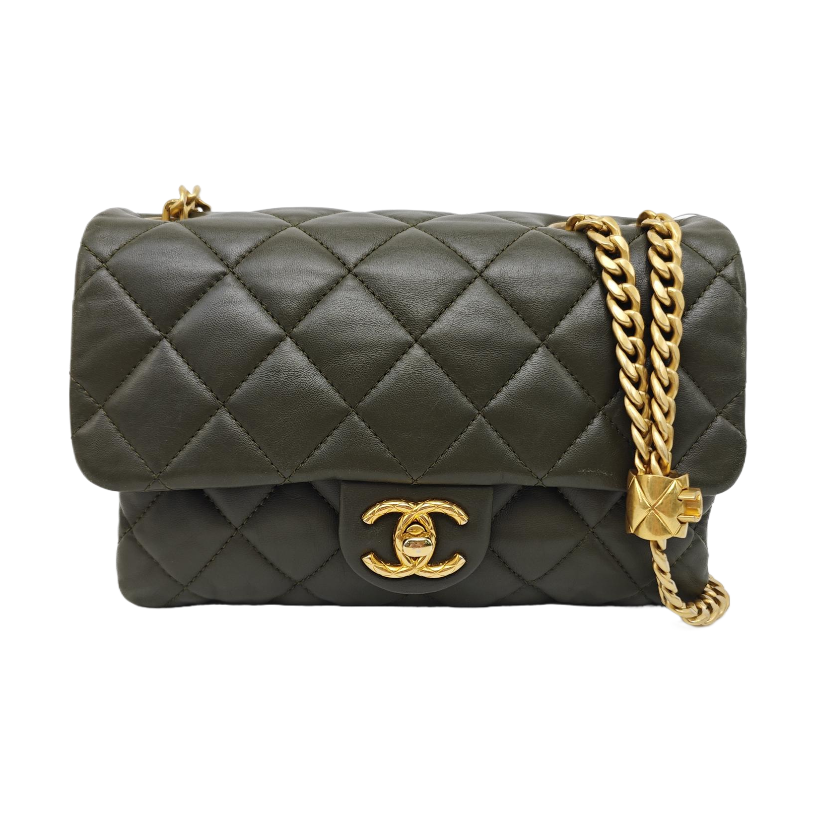 CLASSIC FLAP Mini Quilted Lambskin Green
