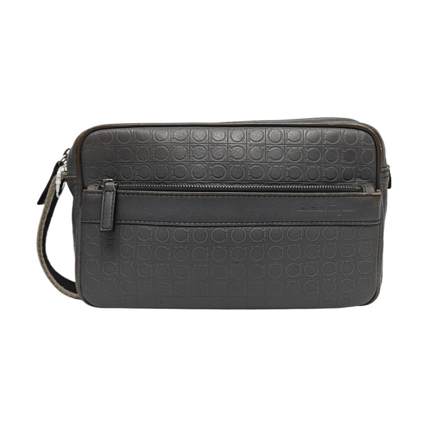Calfskin Top Handle Bag Gray