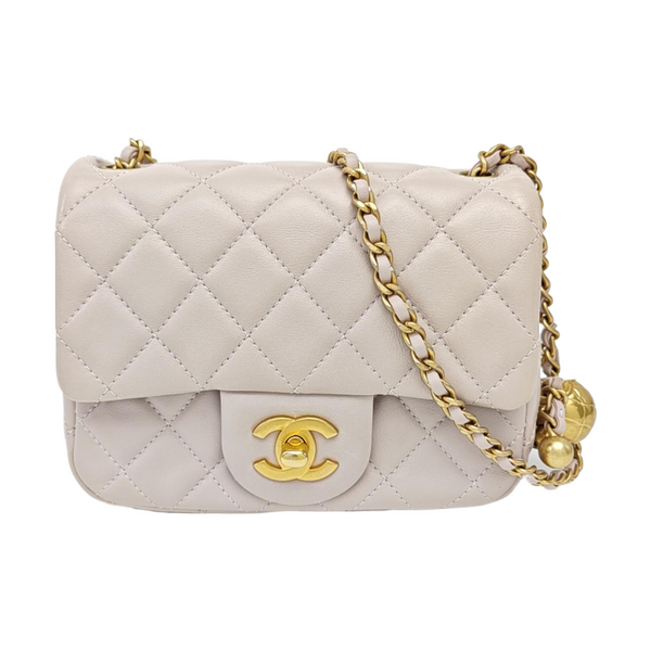 CLASSIC FLAP Mini Quilted Lambskin Purple