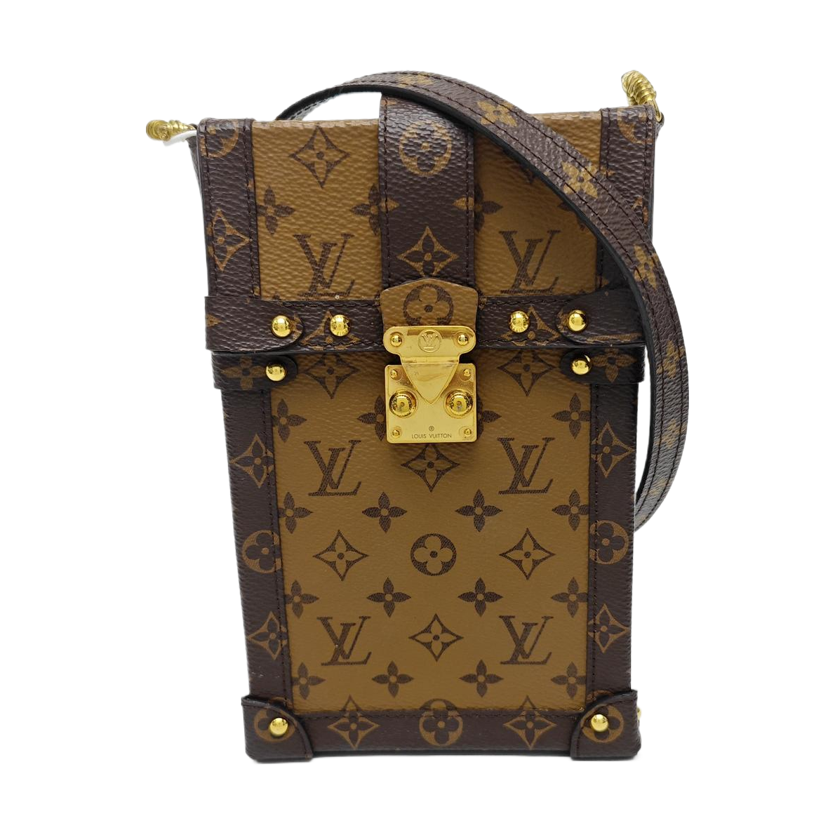 TRUNK Monogram Coated Canvas Brown