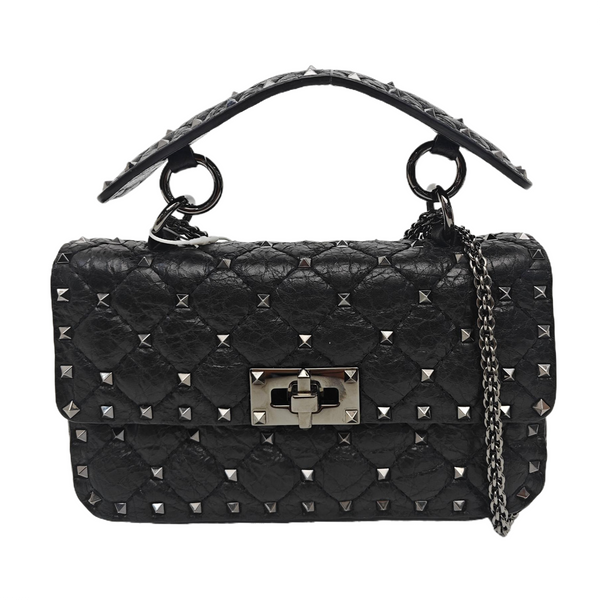 Rockstud Lambskin Black