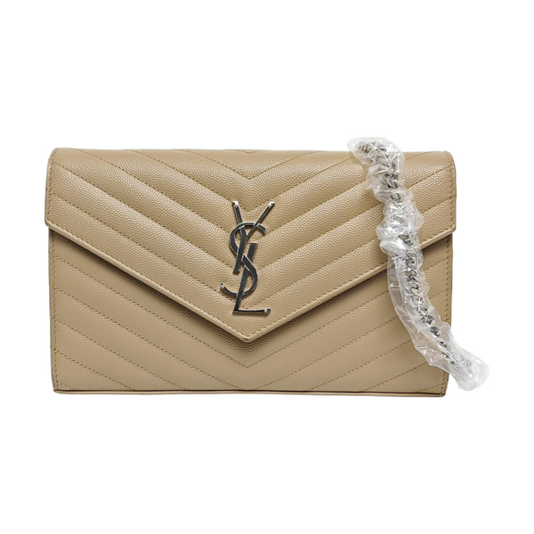 MONOGRAM Medium Chevron Calfskin Beige