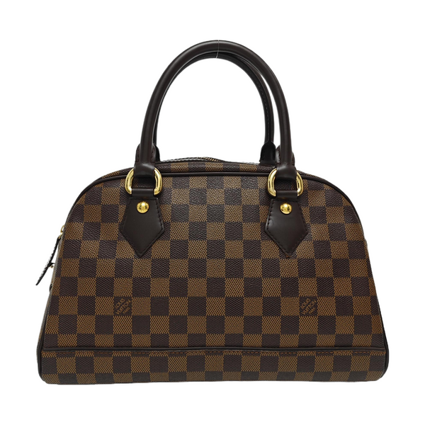 DUOMO Damier Ebene Coated Canvas Brown