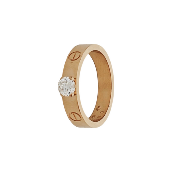 LOVE 18k Rose Gold Ring EU 49
