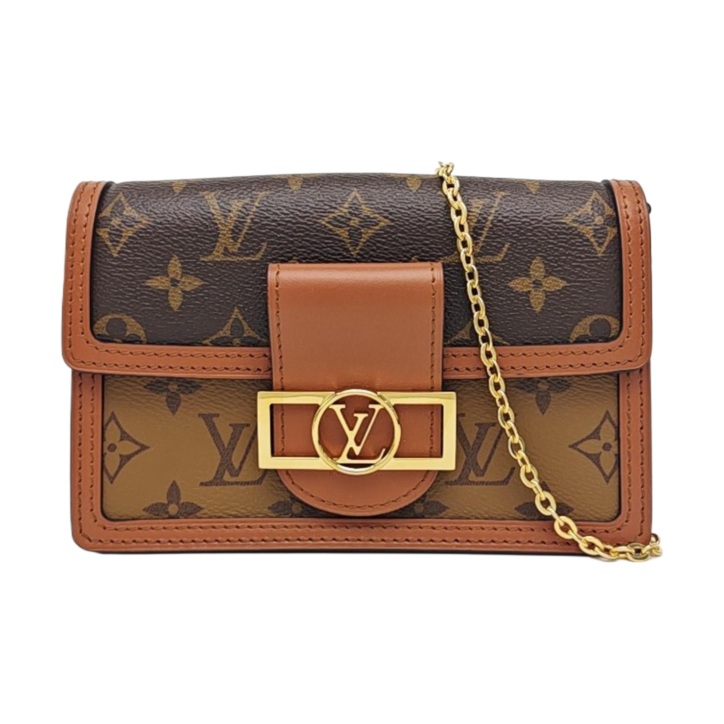 DAUPHINE WOC Monogram Coated Canvas Brown