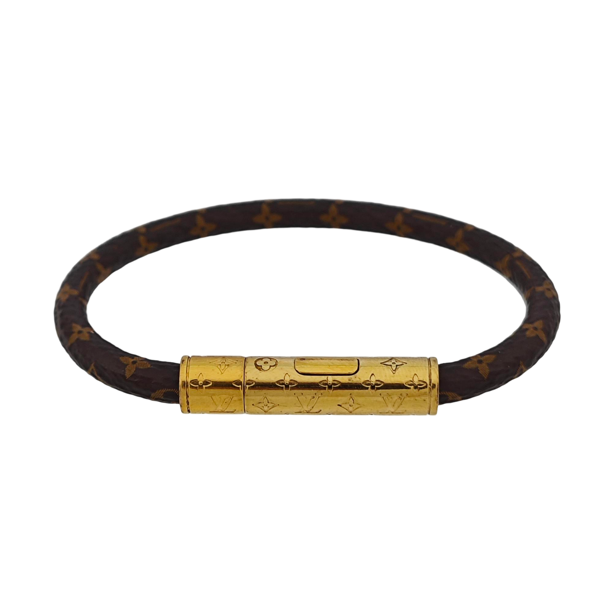 CONFIDENTIEL Coated Canvas Brown Bangle