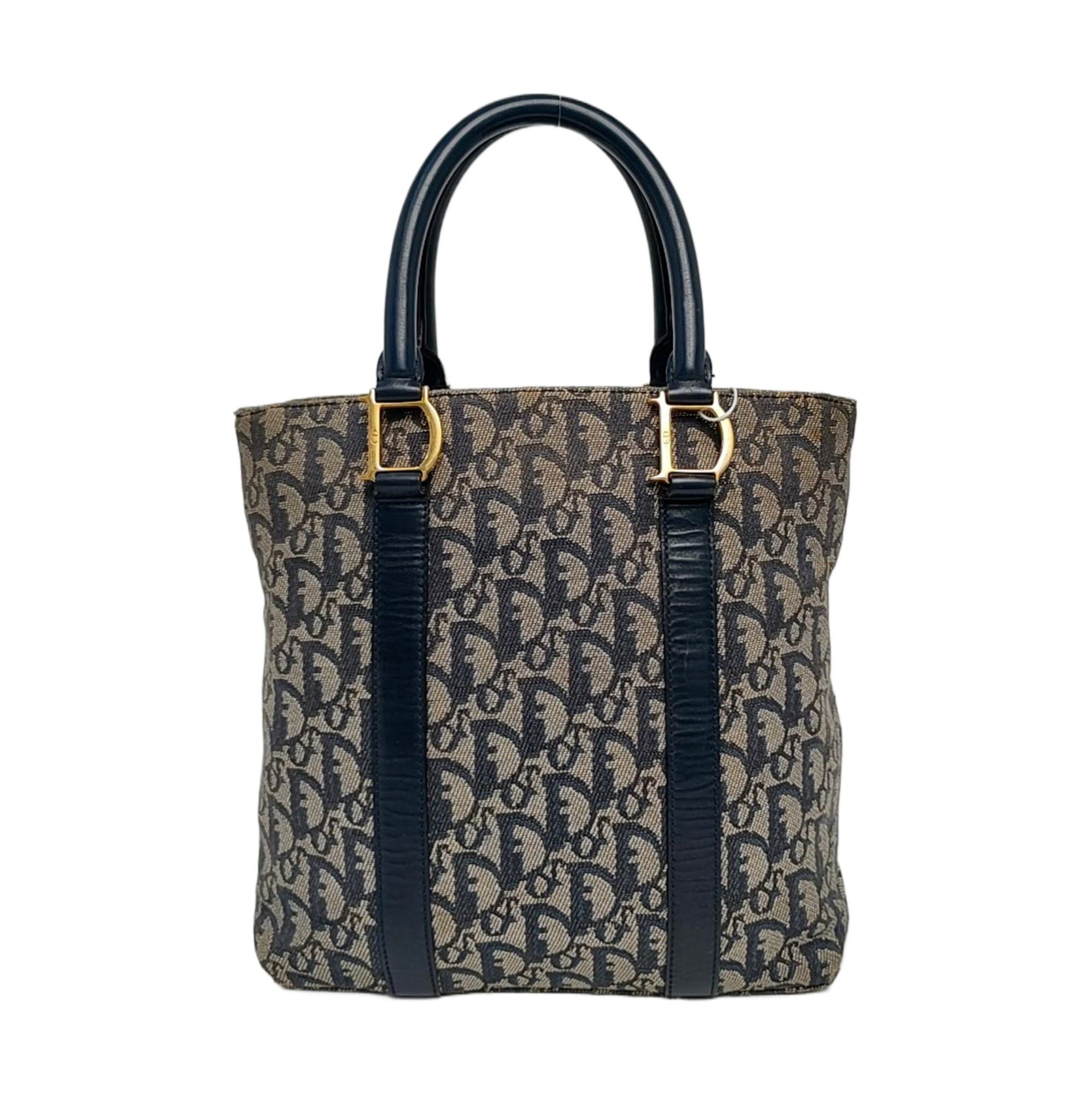 Vintage Tote Oblique Fabric Blue