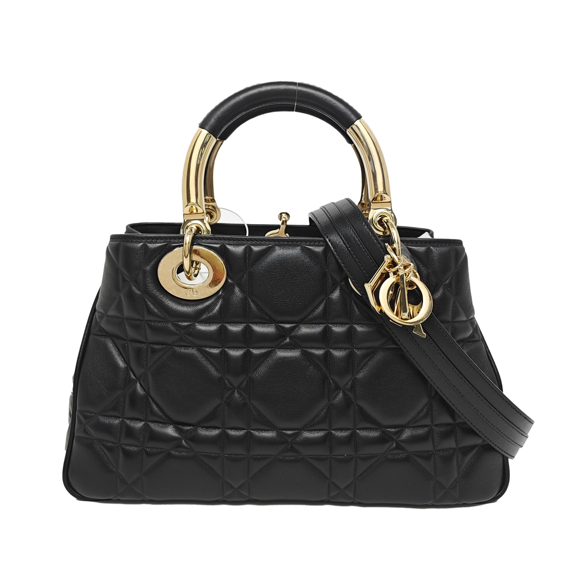 Lady Dior Large Cannage Calfskin Black