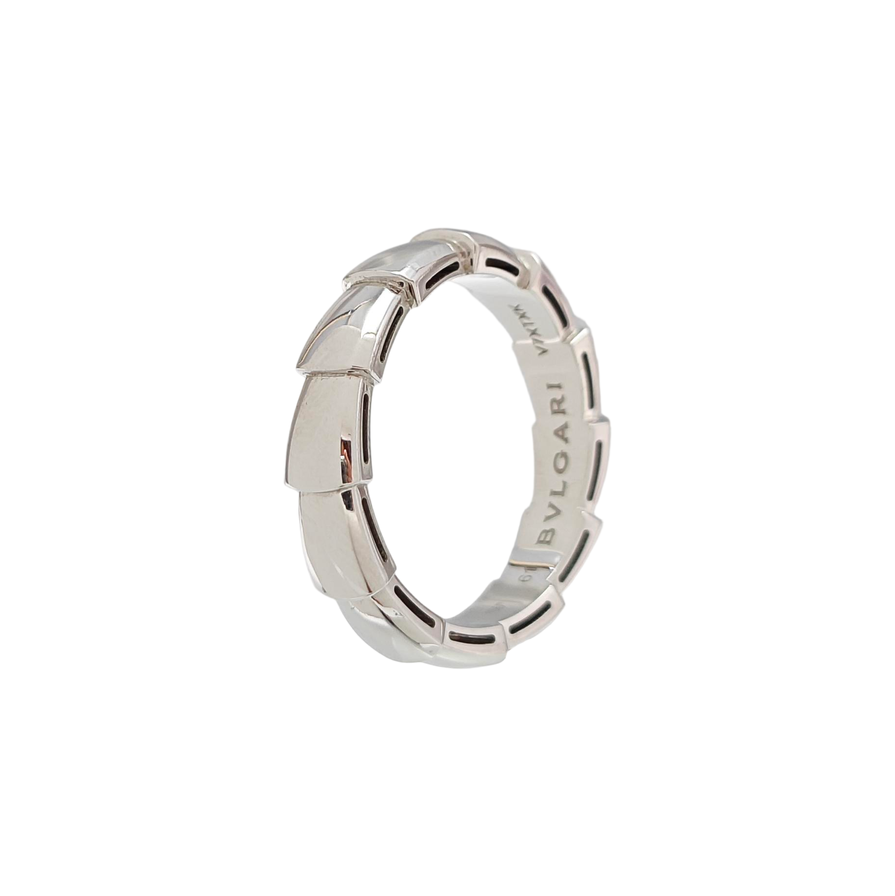 SERPENTI 18k White Gold Silver Ring EU 61