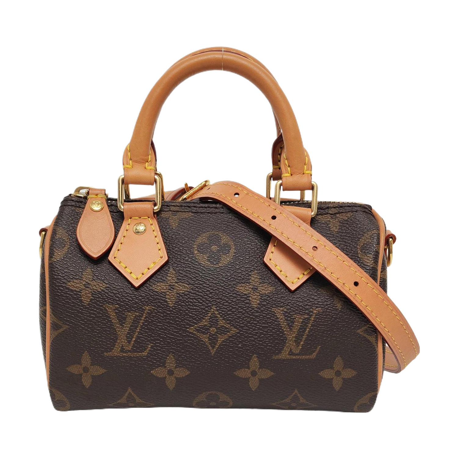 SPEEDY Nano Monogram Coated Canvas Brown