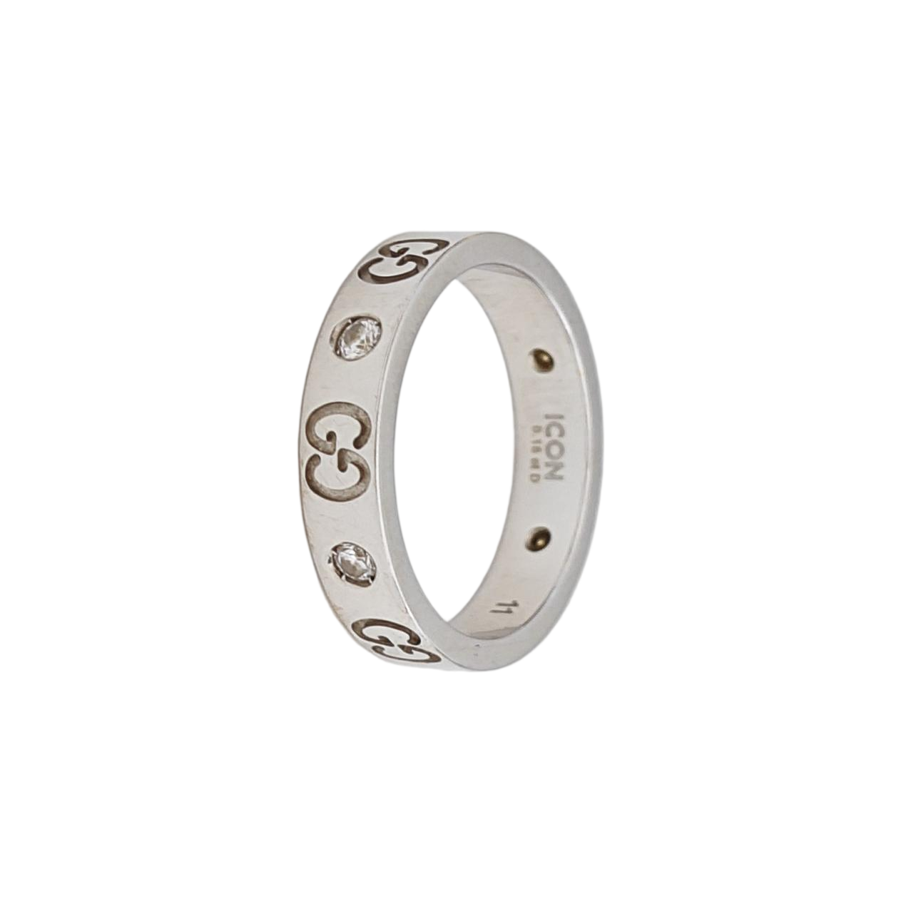 Icon 18k White Gold Silver Ring HK 11