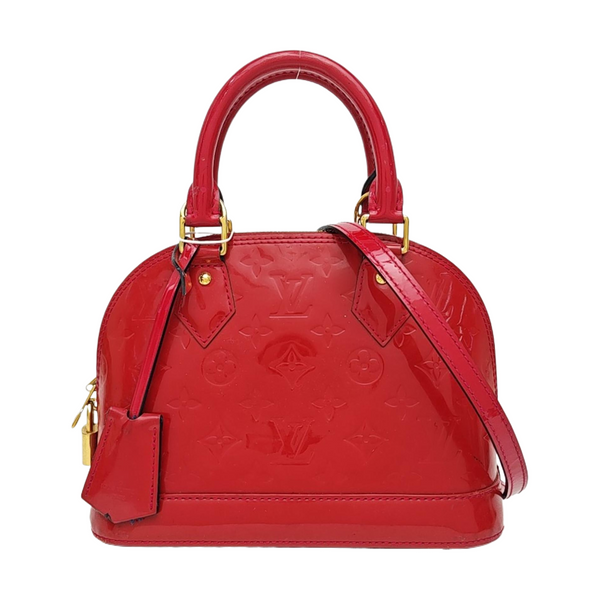 ALMA BB Monogram Patent Leather Red