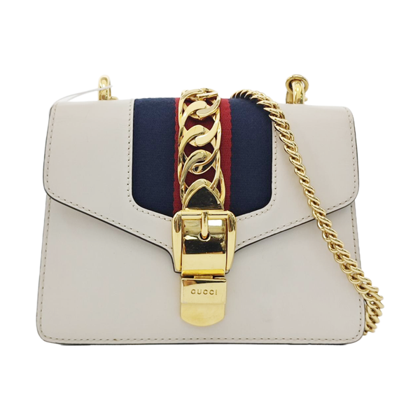 Sylvie Mini Calfskin White