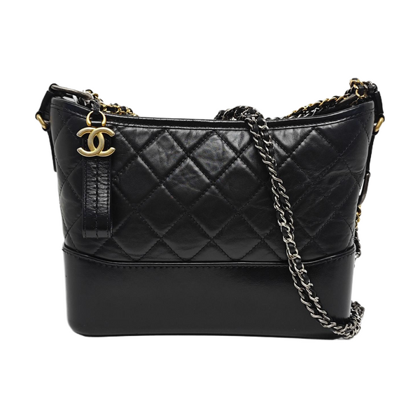 GABRIELLE New Medium Quilted Calfskin Black