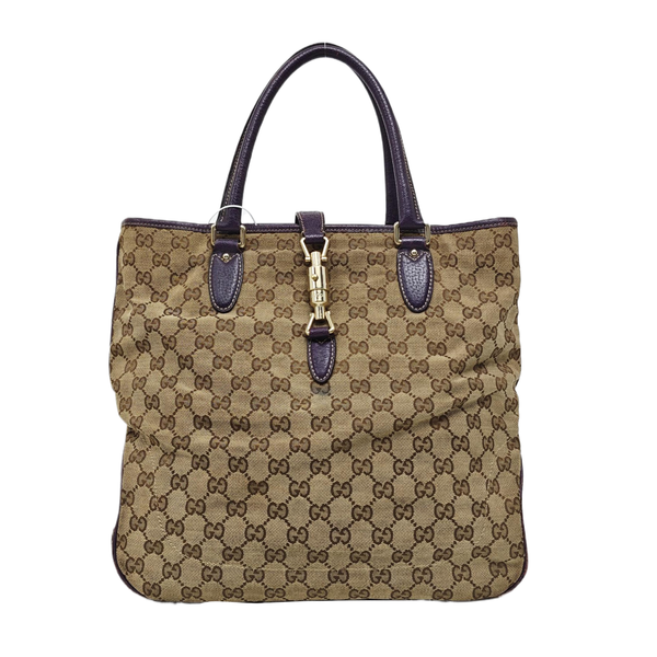Monogram Canvas Tote Bag Beige
