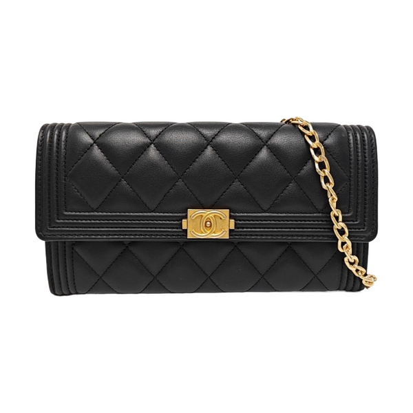 BOY CHANEL Mini Quilted Calfskin Black