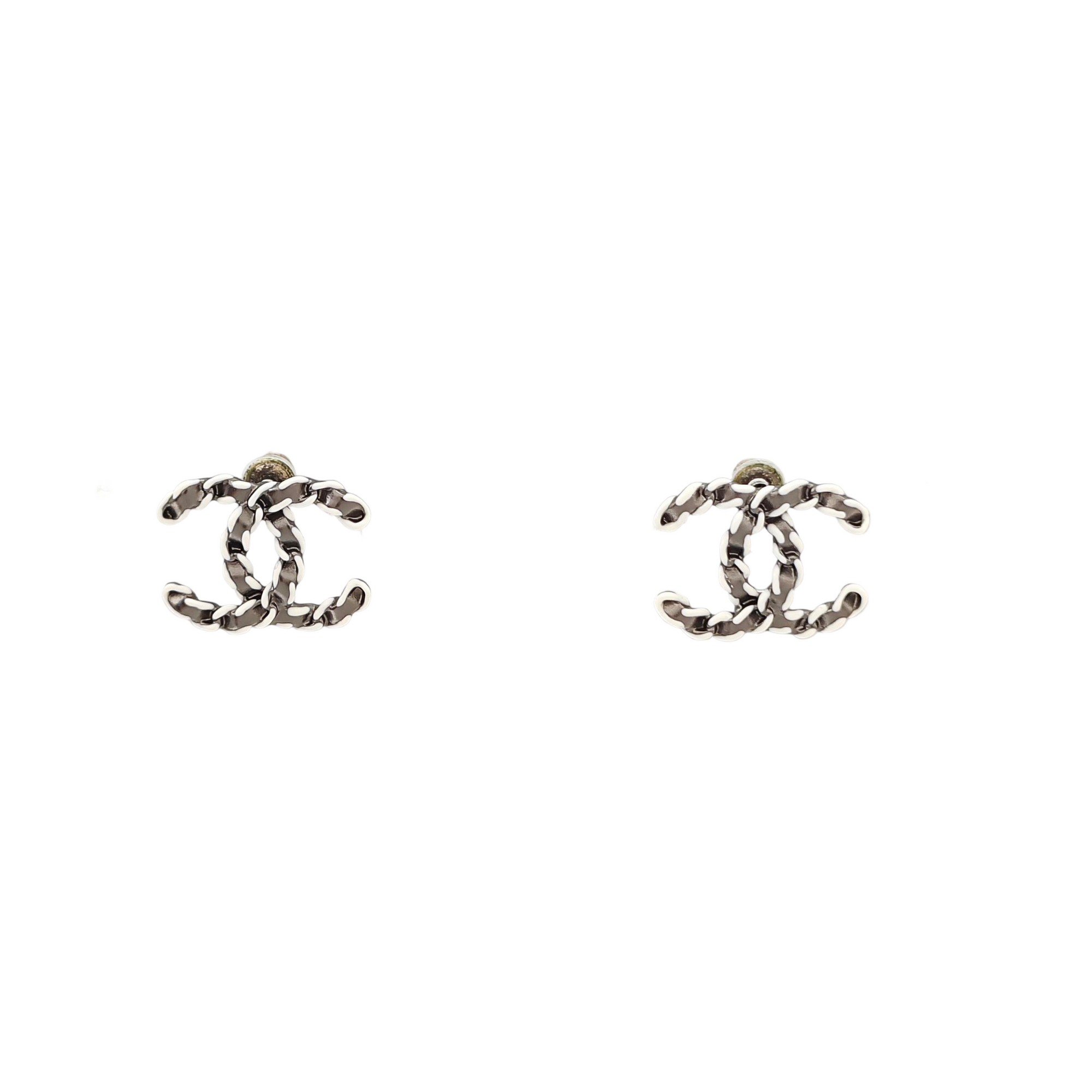 Metal Gray Stud Earrings