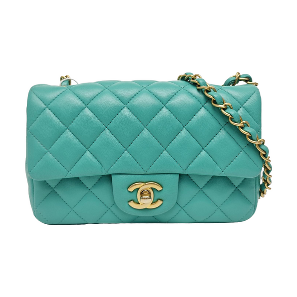 CLASSIC FLAP Mini Quilted Lambskin Green